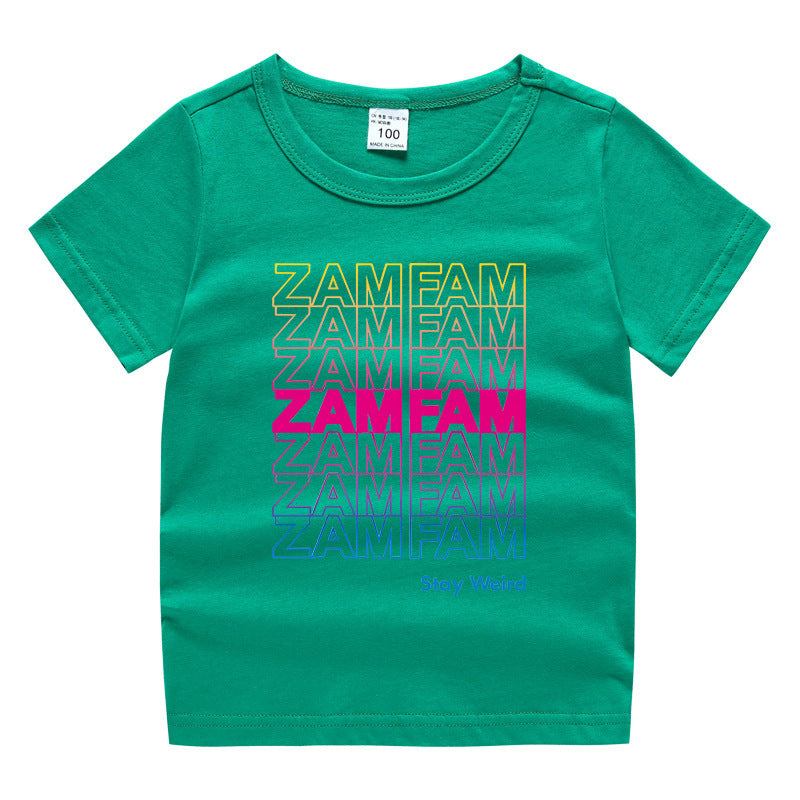Children's summer short sleeved T-shirt
