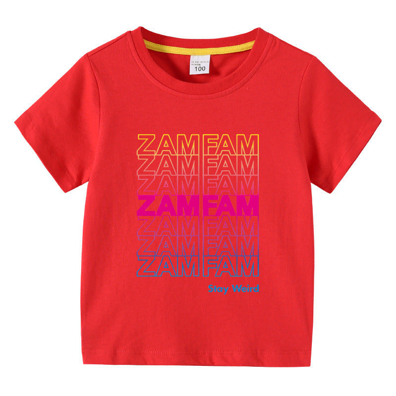 Children's summer short sleeved T-shirt