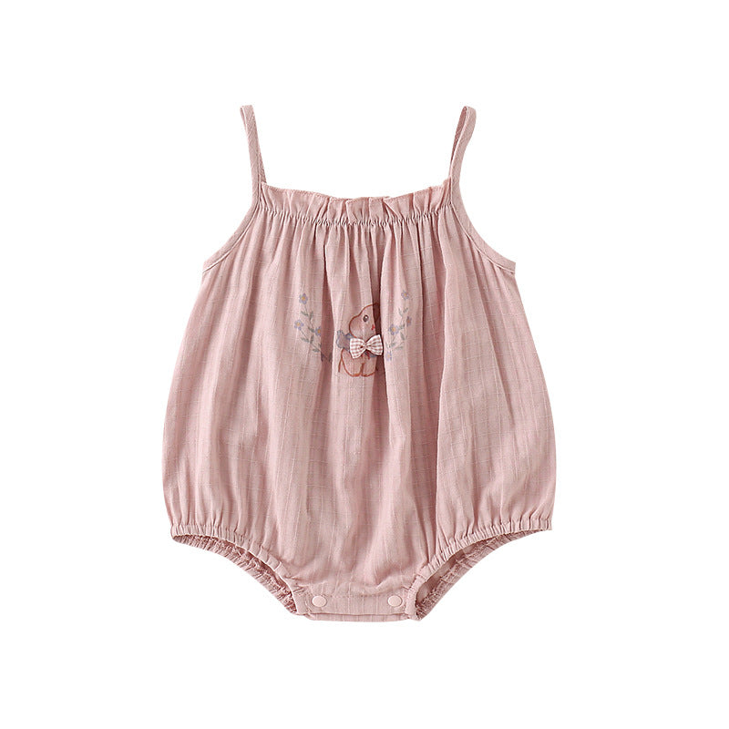Baby Onesie Thin Newborn Clothes Bodysuit Infant Sleeveless Romper Girl Baby Triangular Crawling Suit