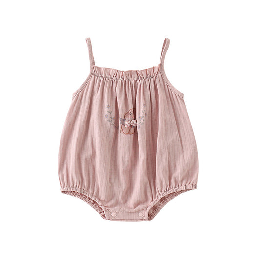 Baby Onesie Thin Newborn Clothes Bodysuit Infant Sleeveless Romper Girl Baby Triangular Crawling Suit