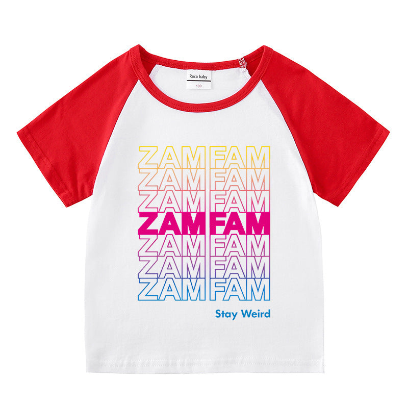 Children's summer short sleeved T-shirt