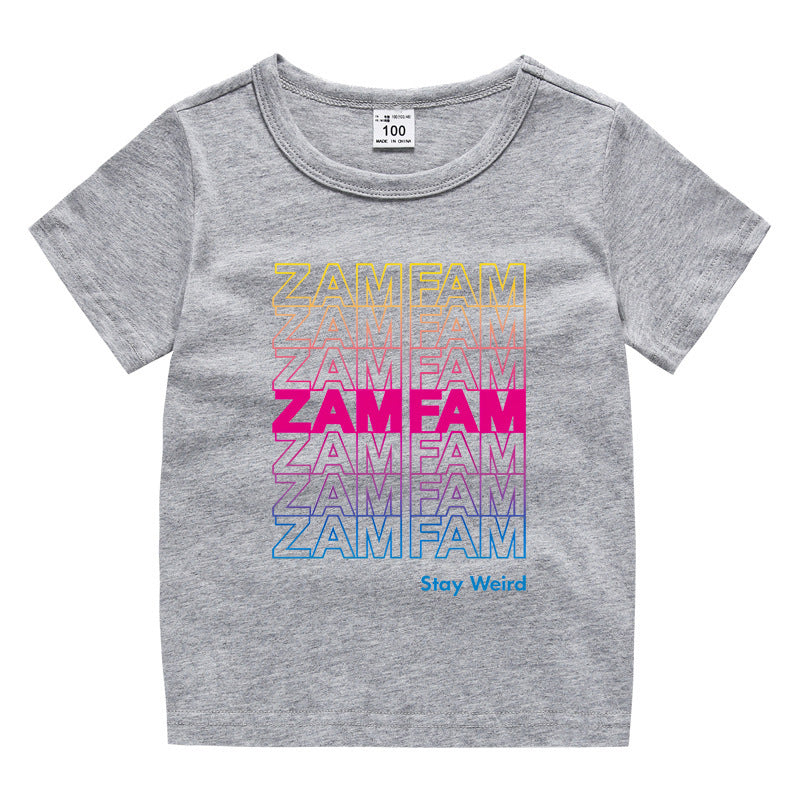 Children's summer short sleeved T-shirt
