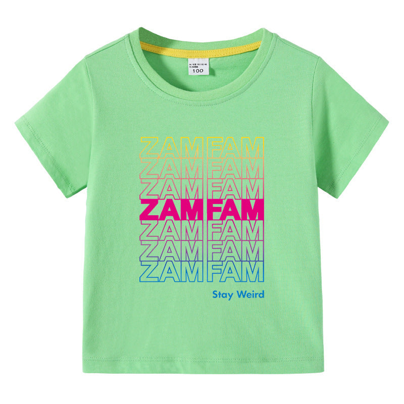 Children's summer short sleeved T-shirt