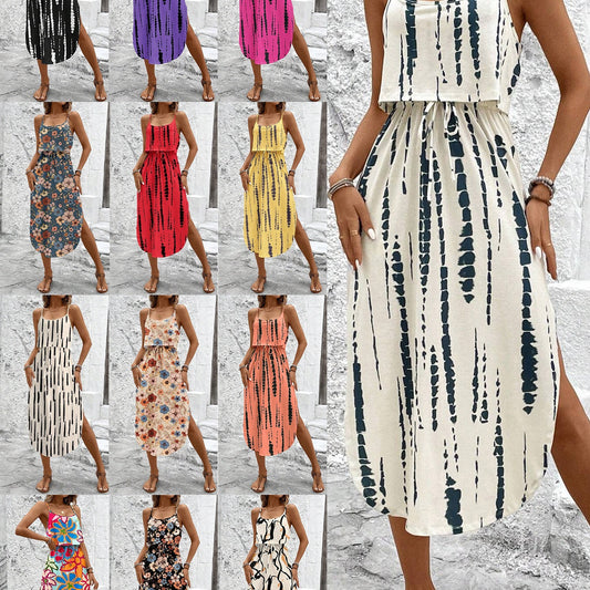 Printed camisole dress