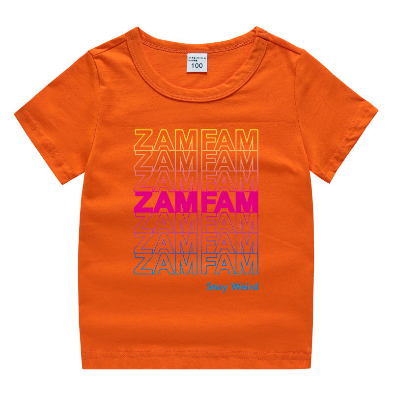 Children's summer short sleeved T-shirt