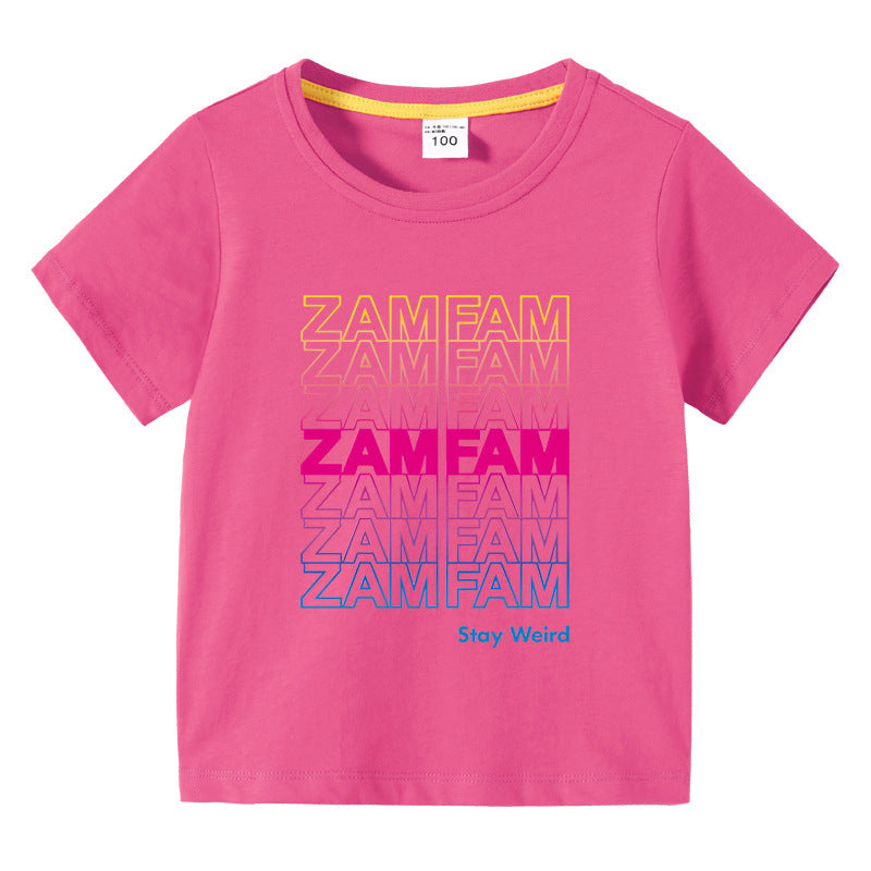 Children's summer short sleeved T-shirt