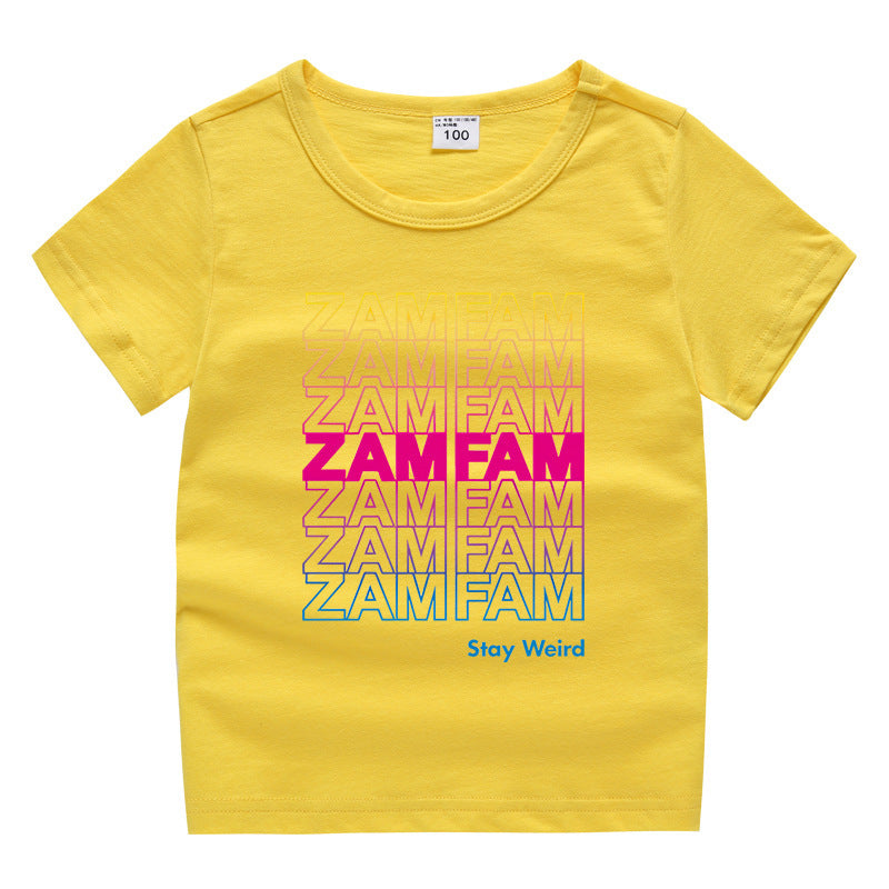 Children's summer short sleeved T-shirt