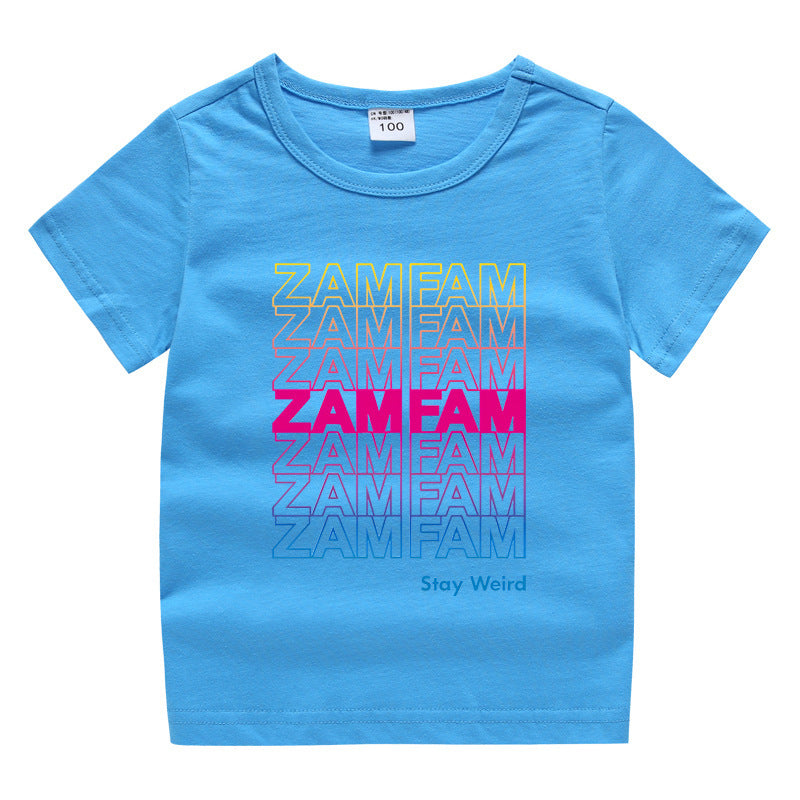 Children's summer short sleeved T-shirt