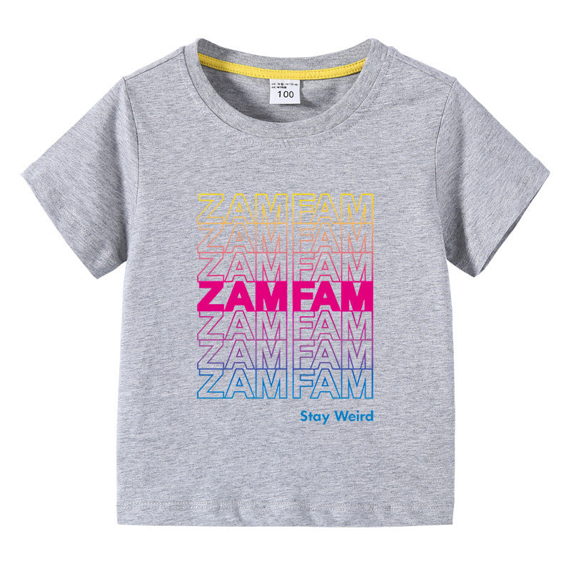 Children's summer short sleeved T-shirt