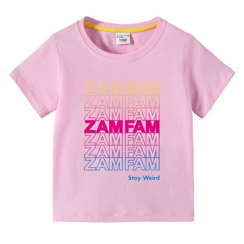 Children's summer short sleeved T-shirt