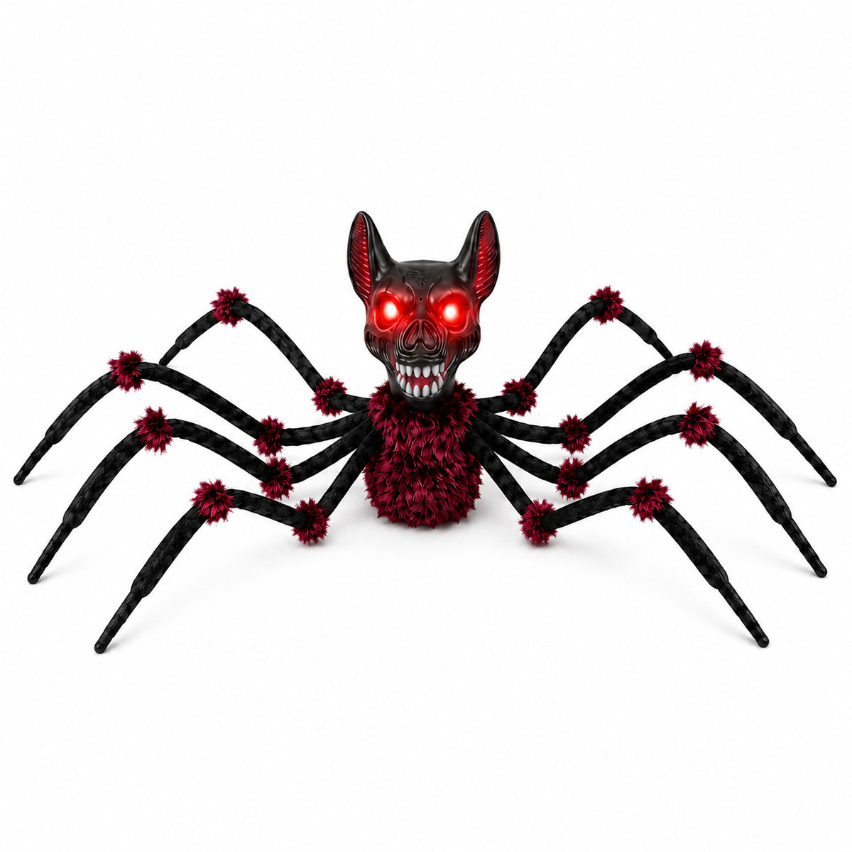 Halloween Spider Head Decoration Toy Prop for Home Decor, Hanging Ghost Pumpkin Light, Horror Decoration