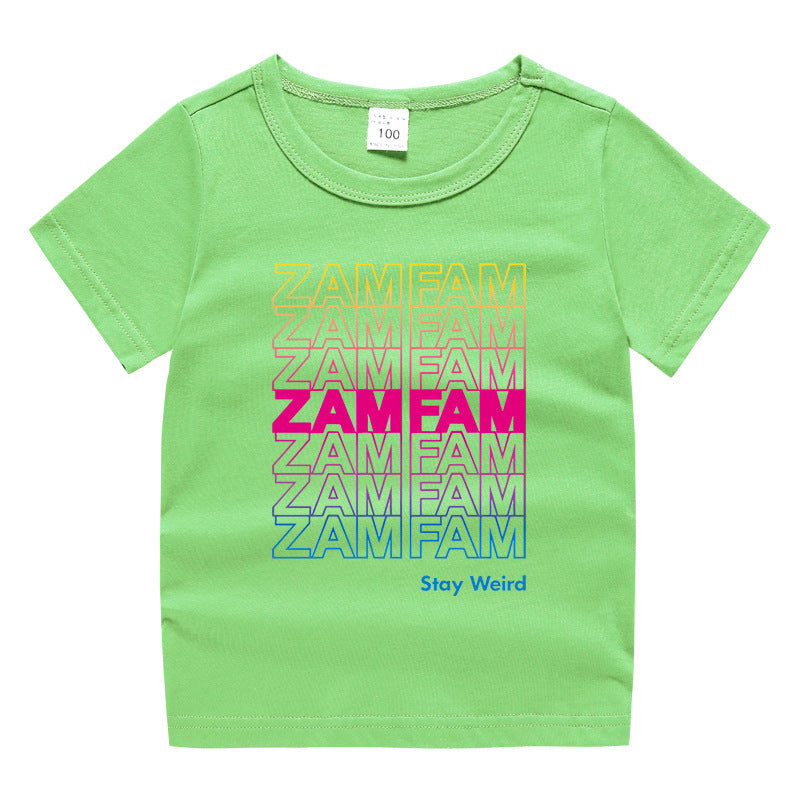 Children's summer short sleeved T-shirt