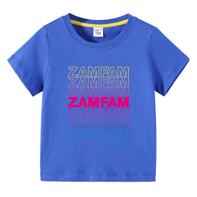 Children's summer short sleeved T-shirt
