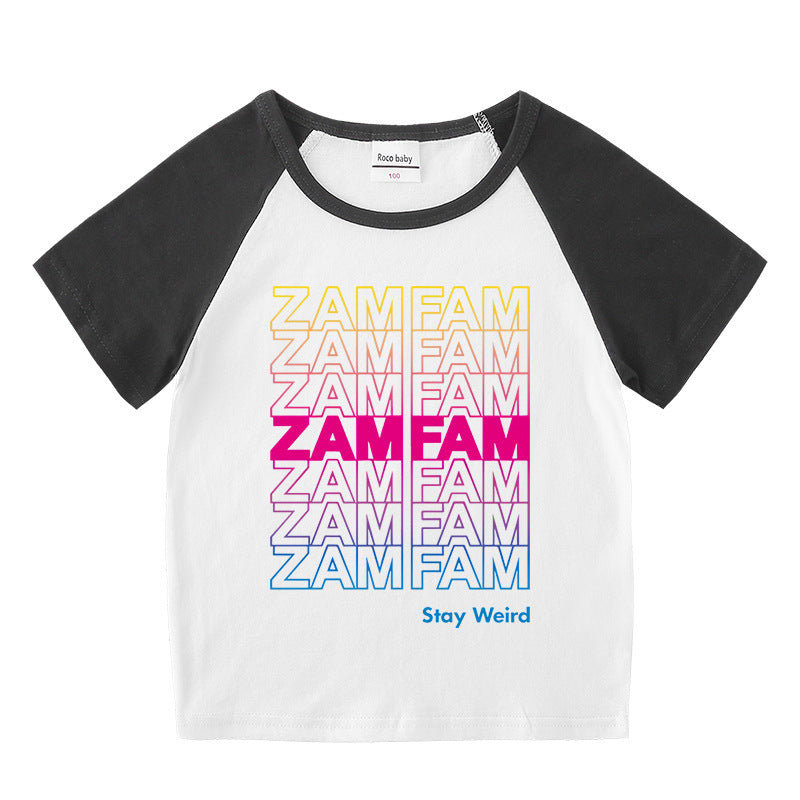 Children's summer short sleeved T-shirt