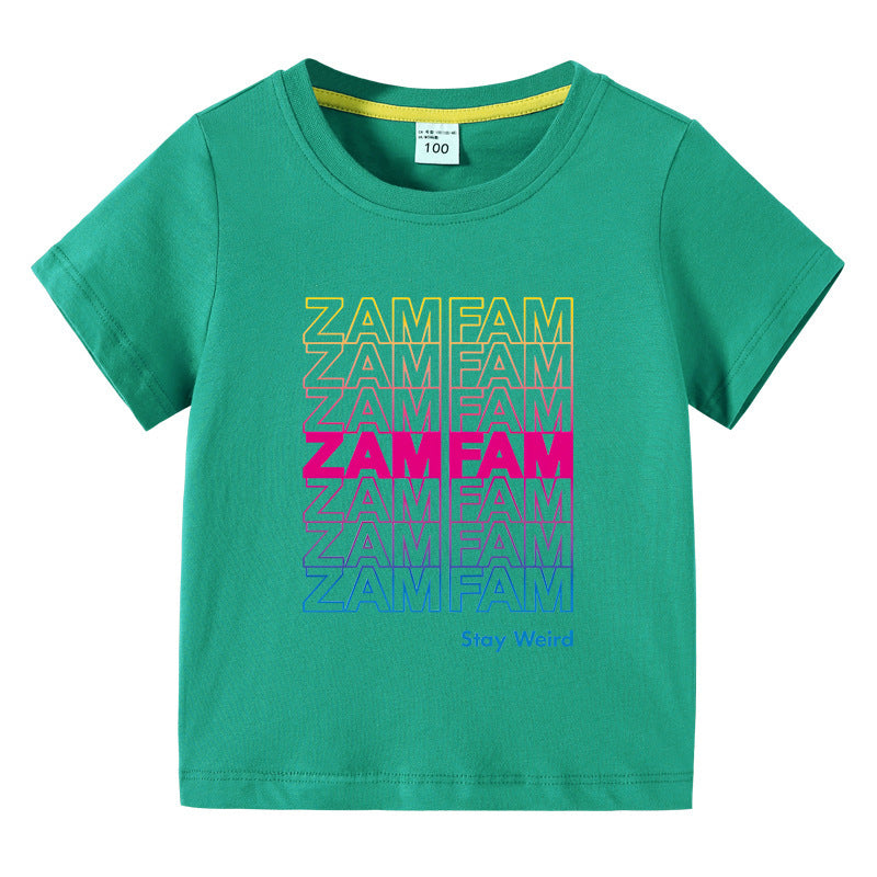 Children's summer short sleeved T-shirt