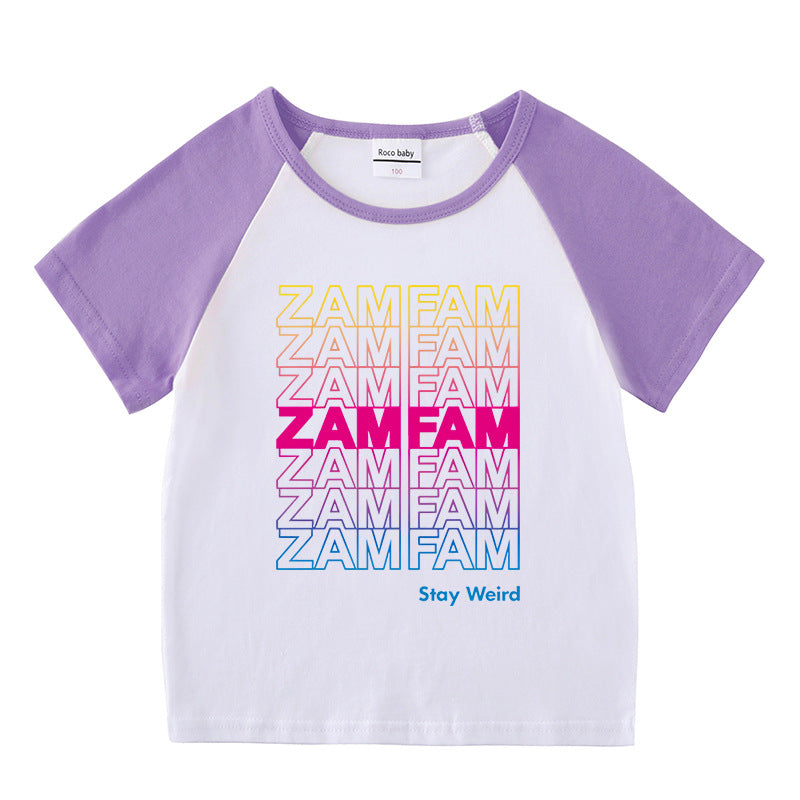 Children's summer short sleeved T-shirt