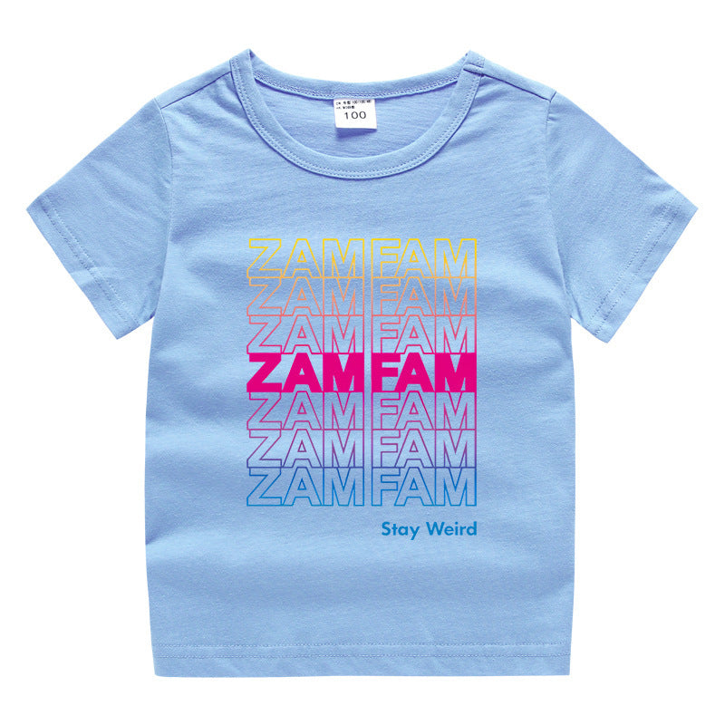 Children's summer short sleeved T-shirt