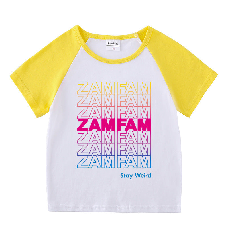 Children's summer short sleeved T-shirt