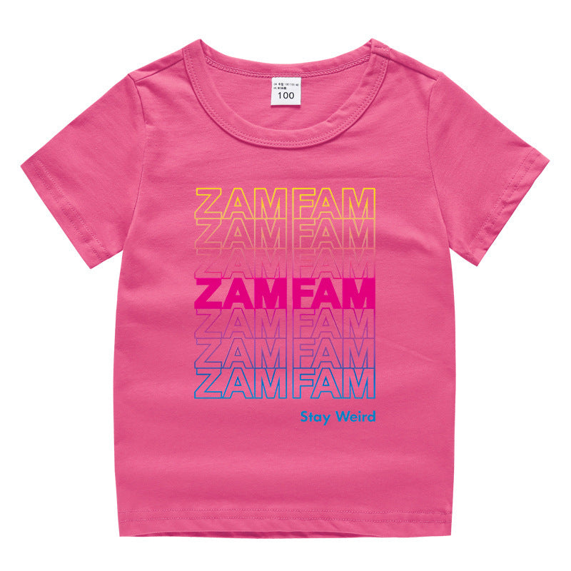 Children's summer short sleeved T-shirt