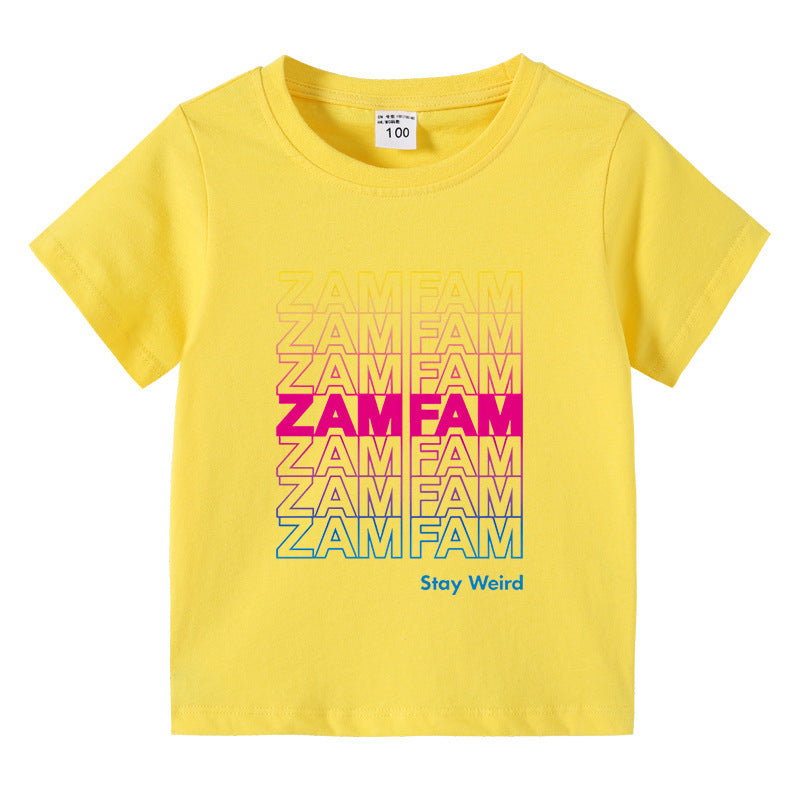 Children's summer short sleeved T-shirt
