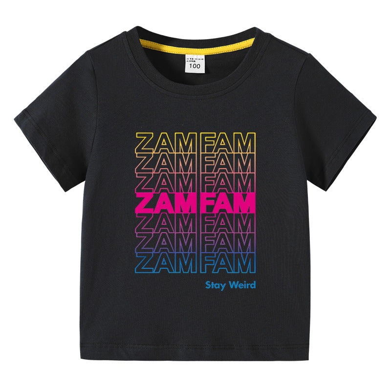 Children's summer short sleeved T-shirt